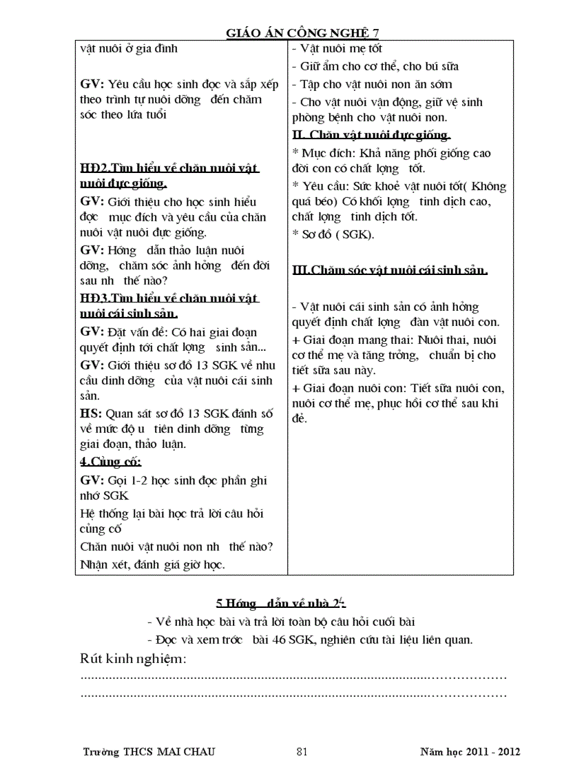 image for page Giáo án công nghệ 7