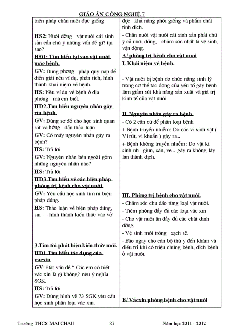 image for page Giáo án công nghệ 7