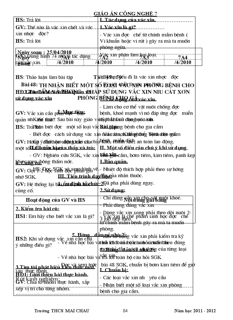 image for page Giáo án công nghệ 7