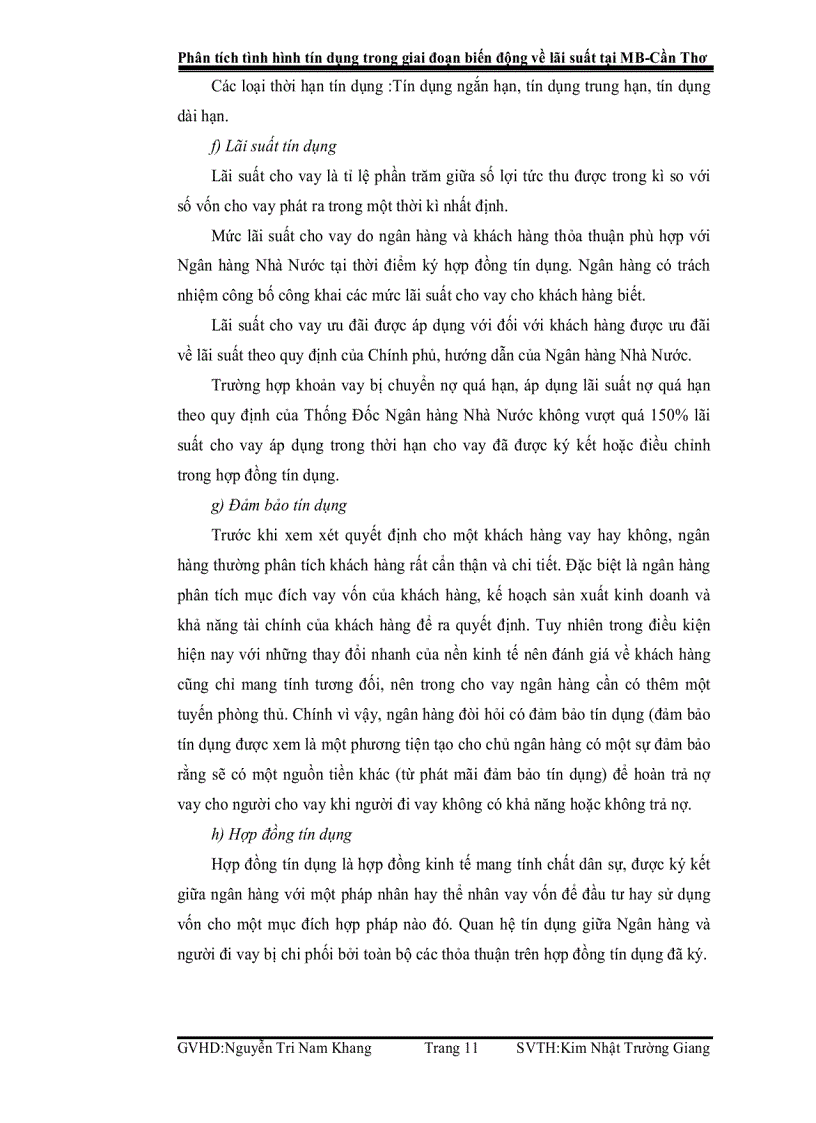 image for page Phân tích tình hình tín dụng trong giai đoạn biến động về lãi suất tại MB Cần Thơ