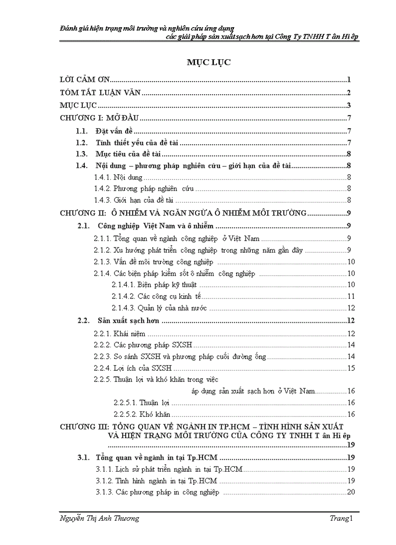 image for page Đánh giá hiện trạng môi trường và nghiên cứu ứng dụng các giải pháp sản xuất sạch hơn ngành in tại công ty TNHH TÂN HIỆP Hồ Chí Minh