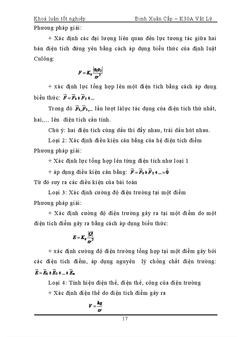 image for page Xây dựng và sử dụng hệ thống bài tập nhằm hình thành kiến thức mới trong dạy học chương 1 Điện tích điện trường của học sinh lớp 11 THPT