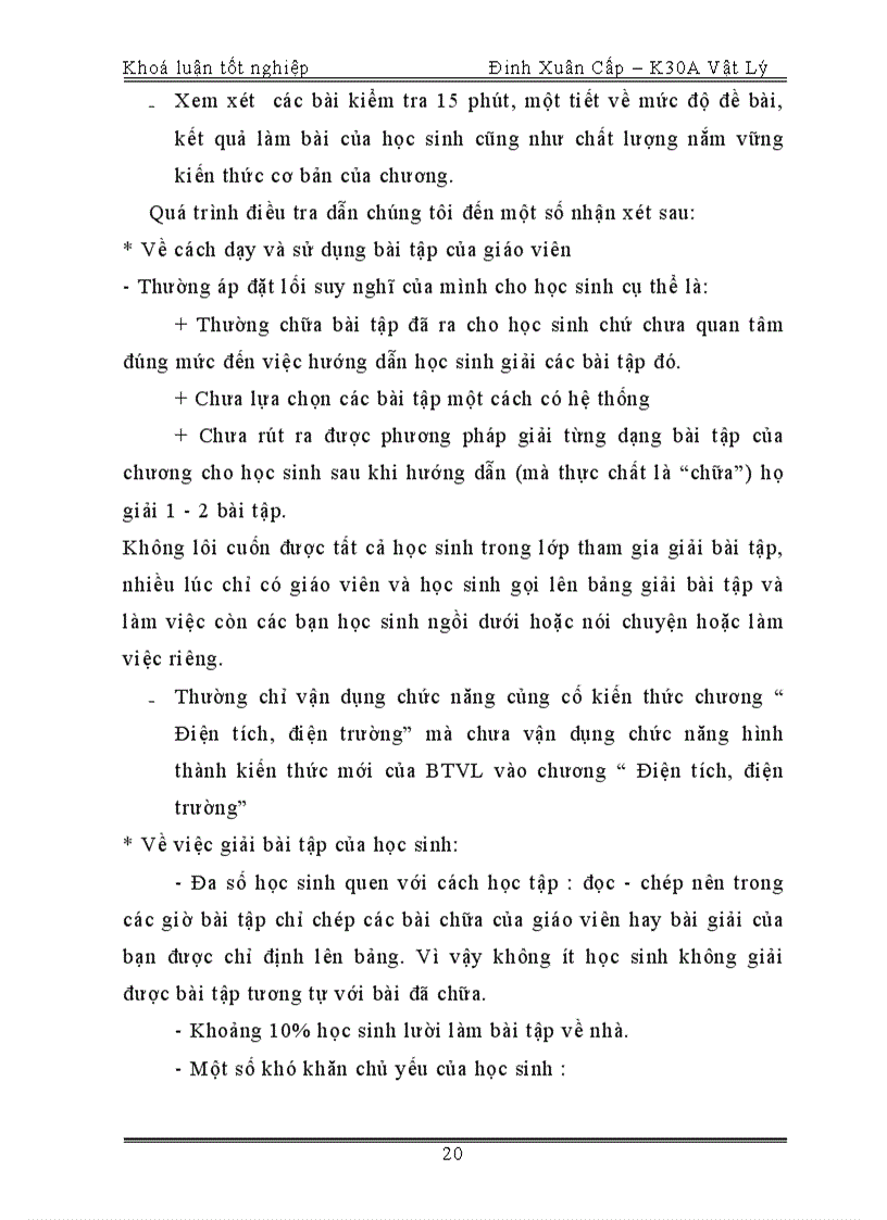 image for page Xây dựng và sử dụng hệ thống bài tập nhằm hình thành kiến thức mới trong dạy học chương 1 Điện tích điện trường của học sinh lớp 11 THPT