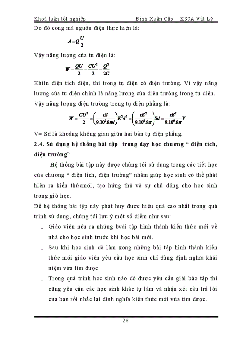 image for page Xây dựng và sử dụng hệ thống bài tập nhằm hình thành kiến thức mới trong dạy học chương 1 Điện tích điện trường của học sinh lớp 11 THPT