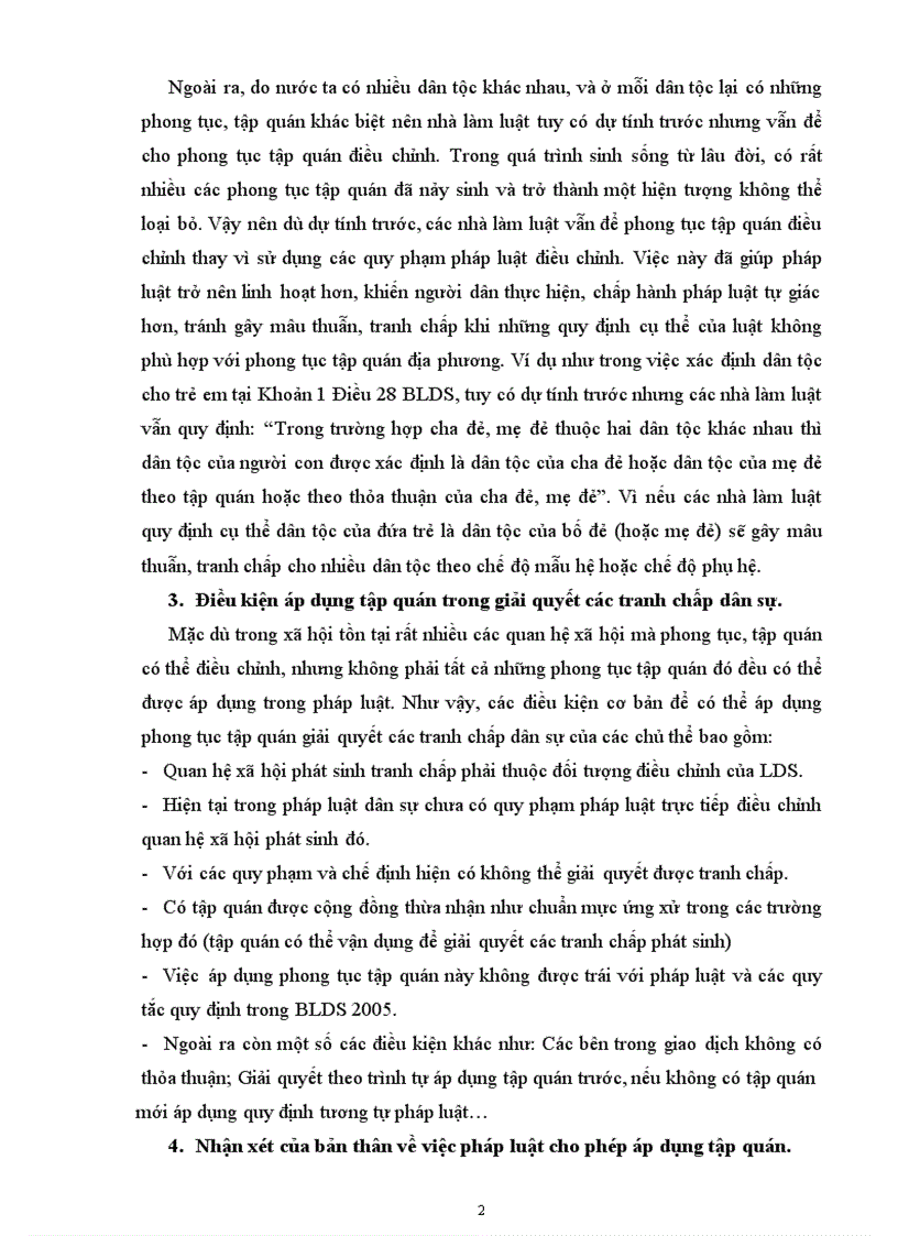 image for page Áp dụng tập quán trong việc giải quyết một số các tranh chấp dân sự