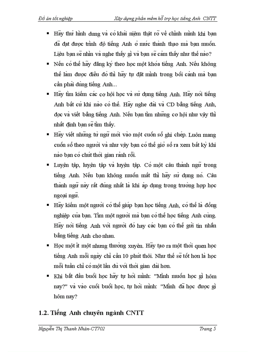 image for page Xây dựng phần mềm hỗ trợ học tiếng anh chuyên ngành công nghệ thông tin Module Listening