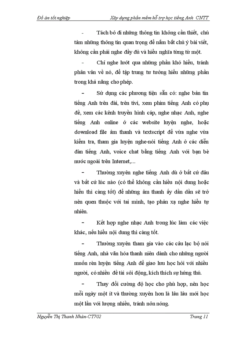 image for page Xây dựng phần mềm hỗ trợ học tiếng anh chuyên ngành công nghệ thông tin Module Listening