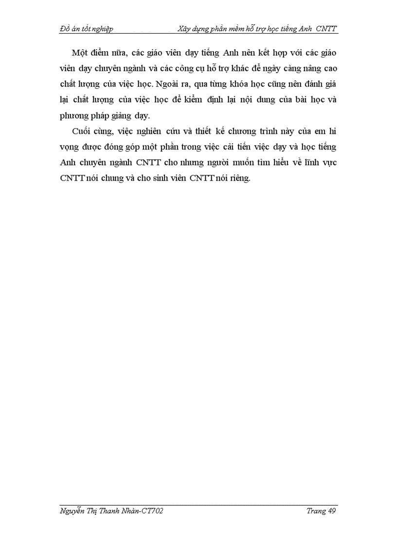 image for page Xây dựng phần mềm hỗ trợ học tiếng anh chuyên ngành công nghệ thông tin Module Listening