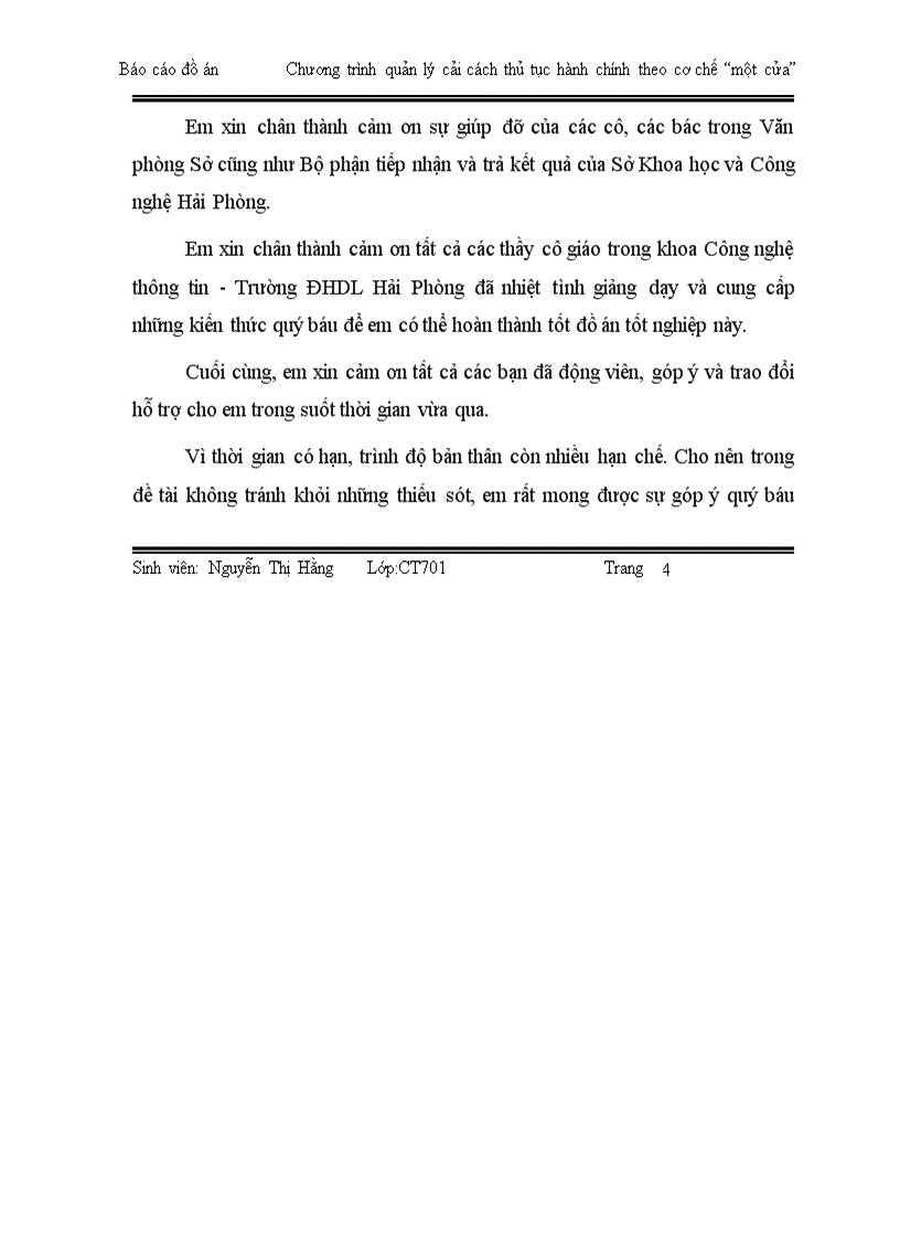 image for page Xây dựng phần mềm quản lý phục vụ cho quá trình cải cách thủ tục hành chính theo cơ chế một cửa tại Sở Khoa học và Công nghệ Hải phòng