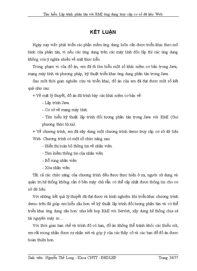 image for page Tìm hiểu lập trình phân tán với RMI ứng dụng truy cập cơ sở dữ liệu Web