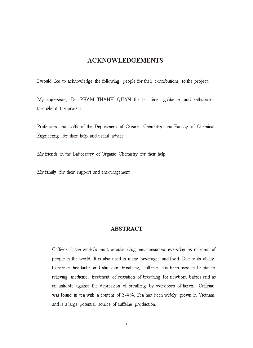 image for page Trích ly và cô lập caffeine từ trà xanh