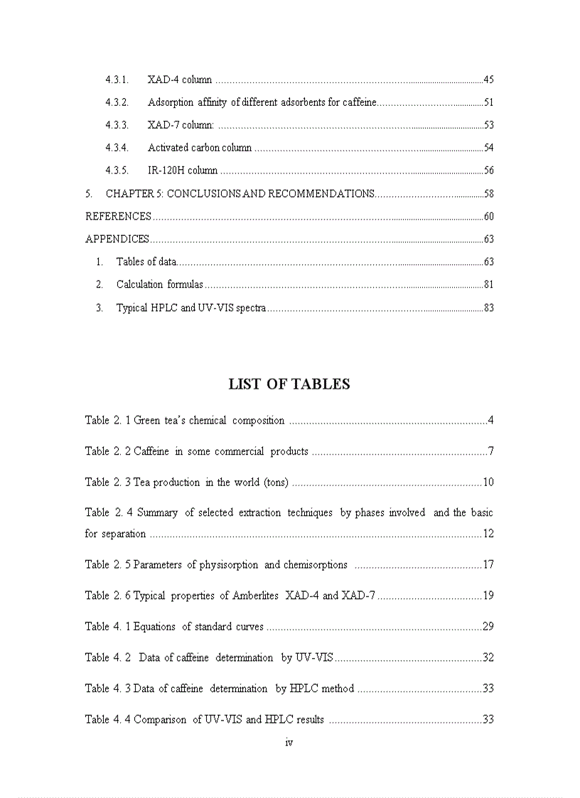 image for page Trích ly và cô lập caffeine từ trà xanh