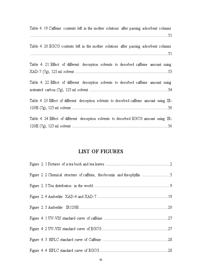 image for page Trích ly và cô lập caffeine từ trà xanh