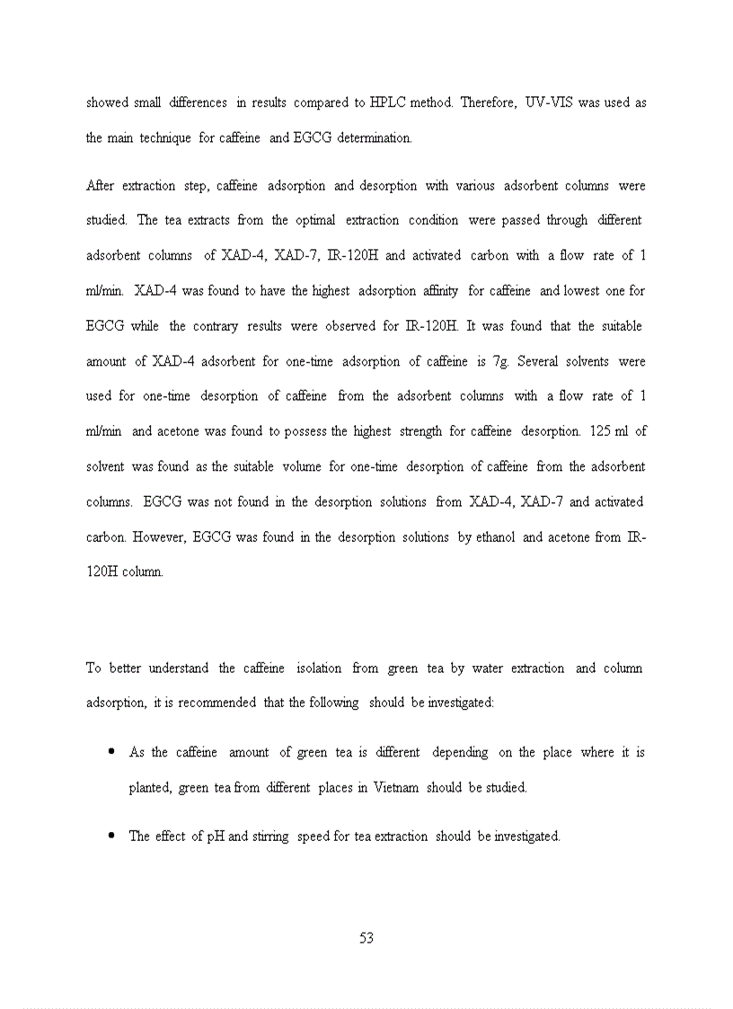 image for page Trích ly và cô lập caffeine từ trà xanh