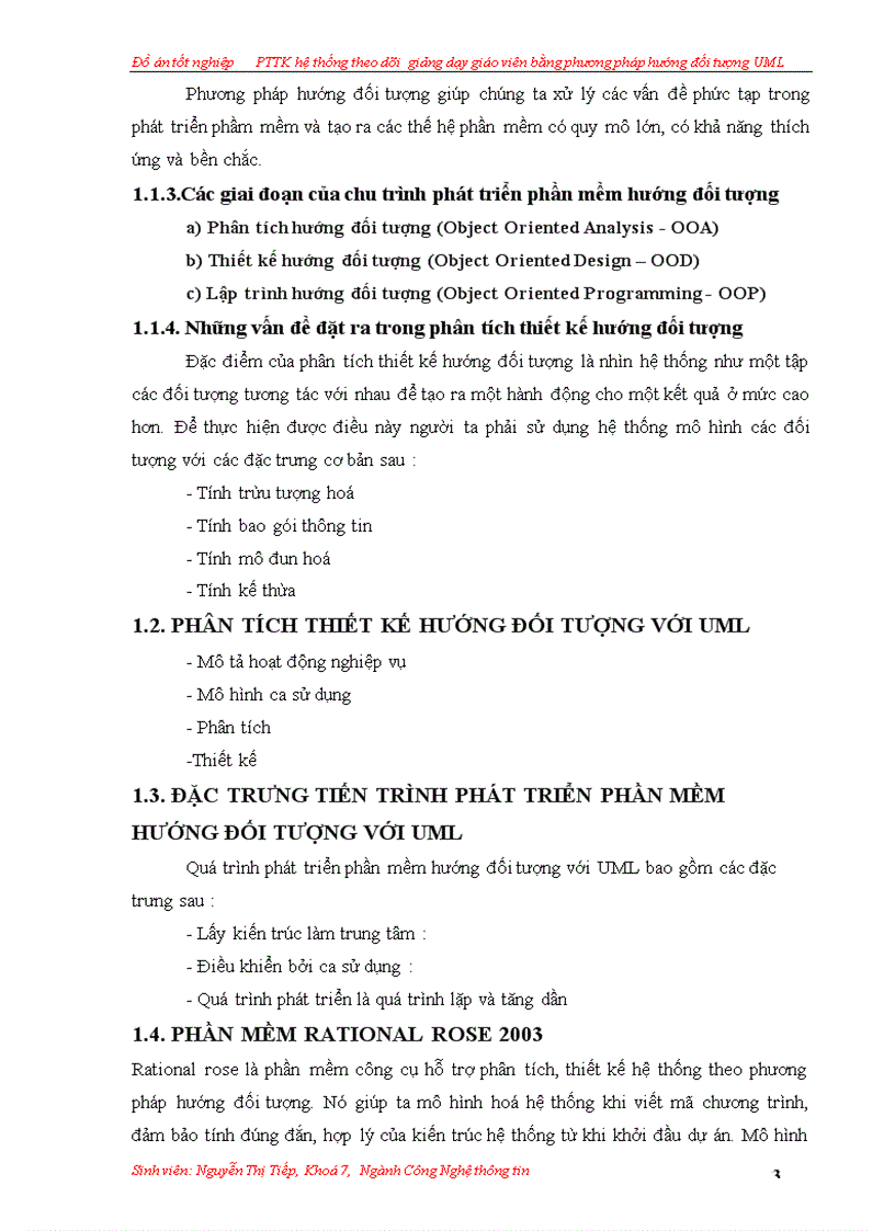 image for page Phân tích thiết kế hệ thống theo dõi giảng dạy giáo viên bằng phương pháp hướng đối tượng uml