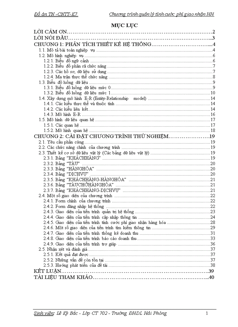 image for page Xây dựng chương trình quản lý tính cước phí giao nhận hàng hóa tại XNXD Chùa Vẽ Cảng Hải Phòng