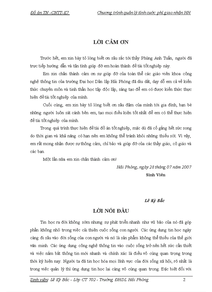 image for page Xây dựng chương trình quản lý tính cước phí giao nhận hàng hóa tại XNXD Chùa Vẽ Cảng Hải Phòng