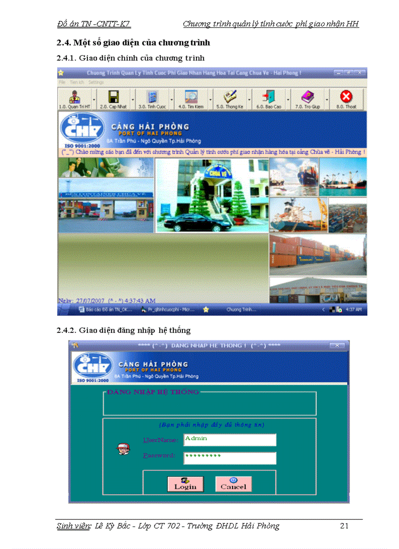 image for page Xây dựng chương trình quản lý tính cước phí giao nhận hàng hóa tại XNXD Chùa Vẽ Cảng Hải Phòng