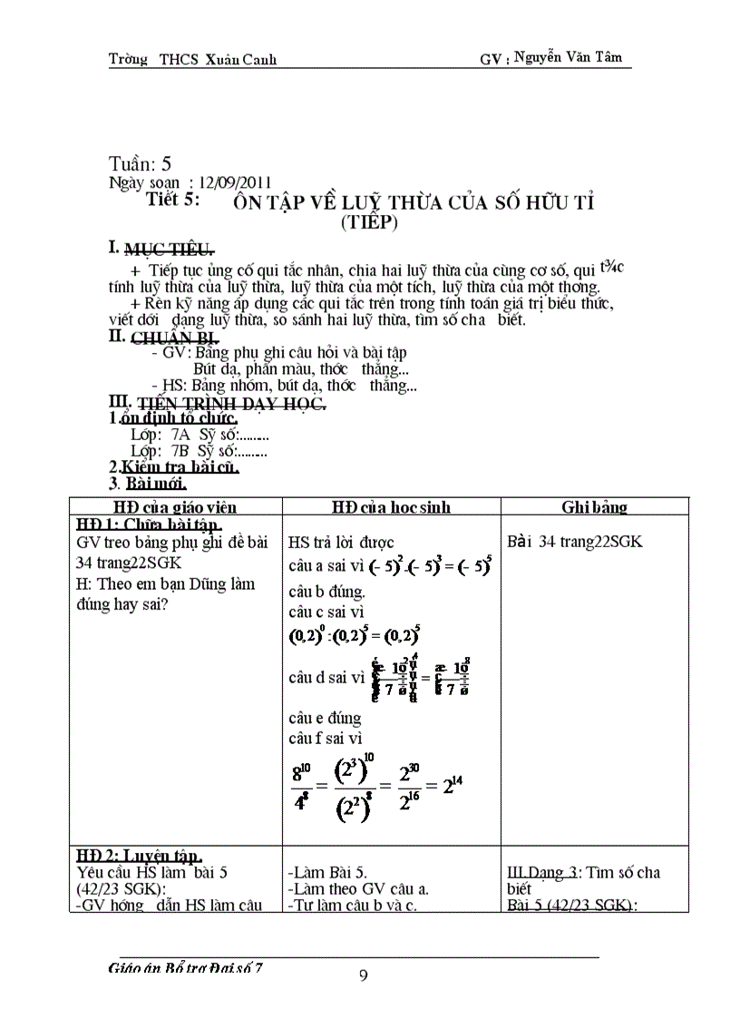 image for page Giáo án buổi 2 Đại số 7