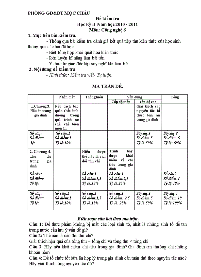 image for page Đề kiểm tra môn công nghệ lớp 6