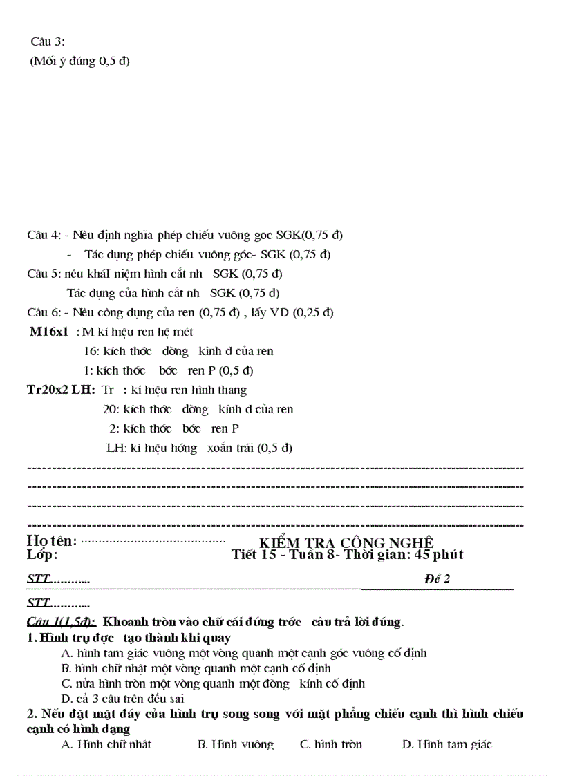 image for page Kiểm tra công nghệ lớp 8
