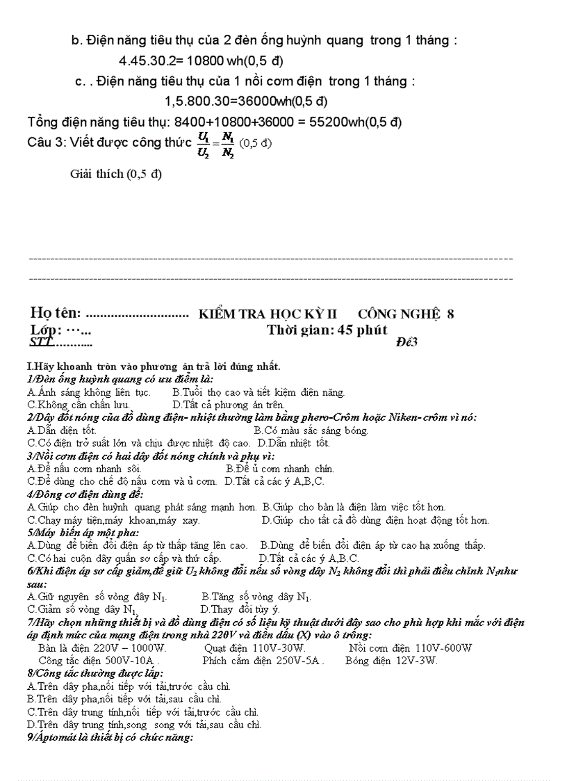 image for page Kiểm tra công nghệ lớp 8