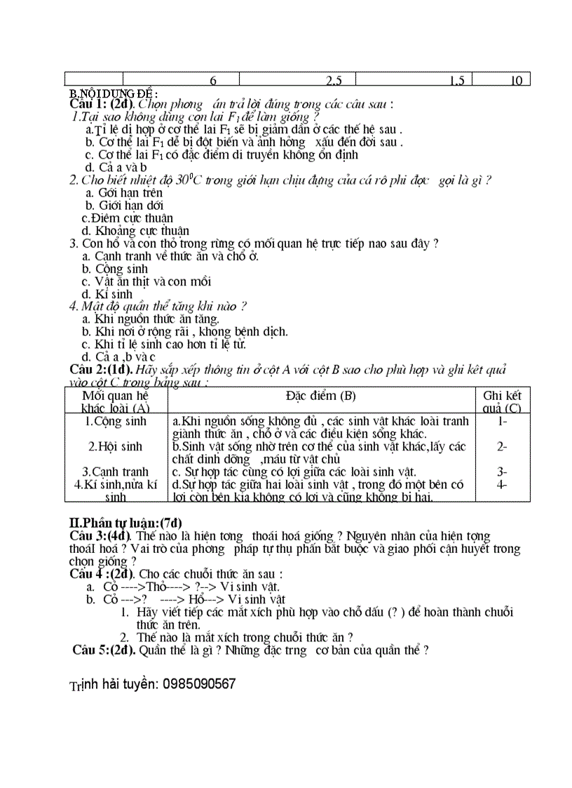 image for page Thư viện câu hỏi sinh lớp 6789