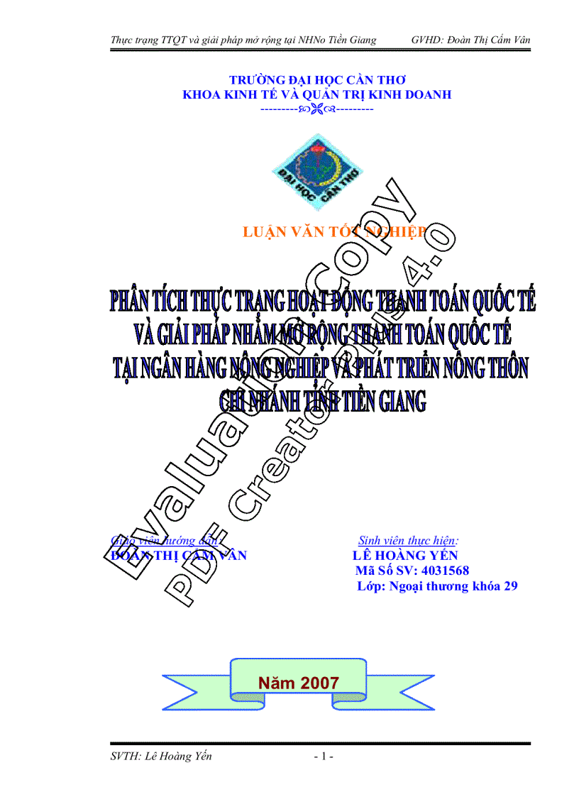 image for page Phân tích thực trạng hoạt động thanh toán quốc tế và giải pháp nhằm mở rộng thanh toán quốc tế tại Ngân Hàng Nông Nghiệp và Phát Triển Nông Thôn Chi nhánh Tiền Giang