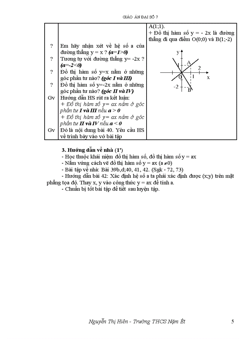 image for page Giáo án đại số 7 phần hàm số