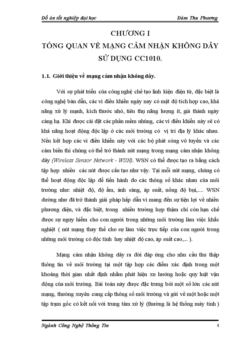 image for page Tìm hiểu và viết phần mềm nhúng cho nút mạng không dây dạng Ad hoc Chủ đề Tiết kiệm năng lượng