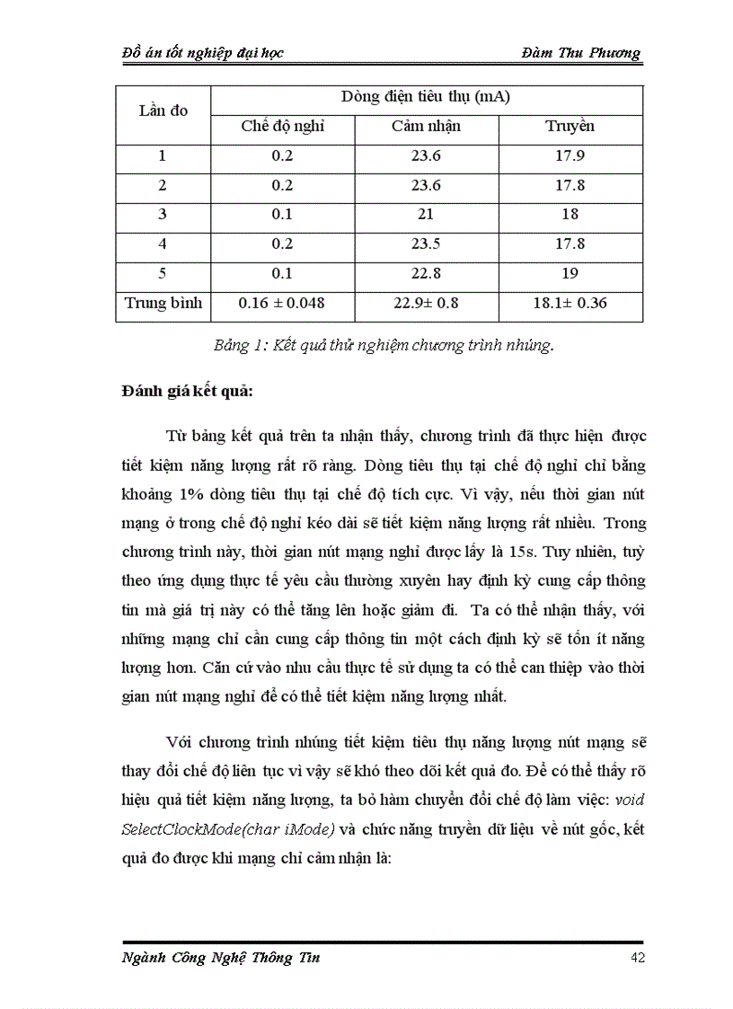 image for page Tìm hiểu và viết phần mềm nhúng cho nút mạng không dây dạng Ad hoc Chủ đề Tiết kiệm năng lượng