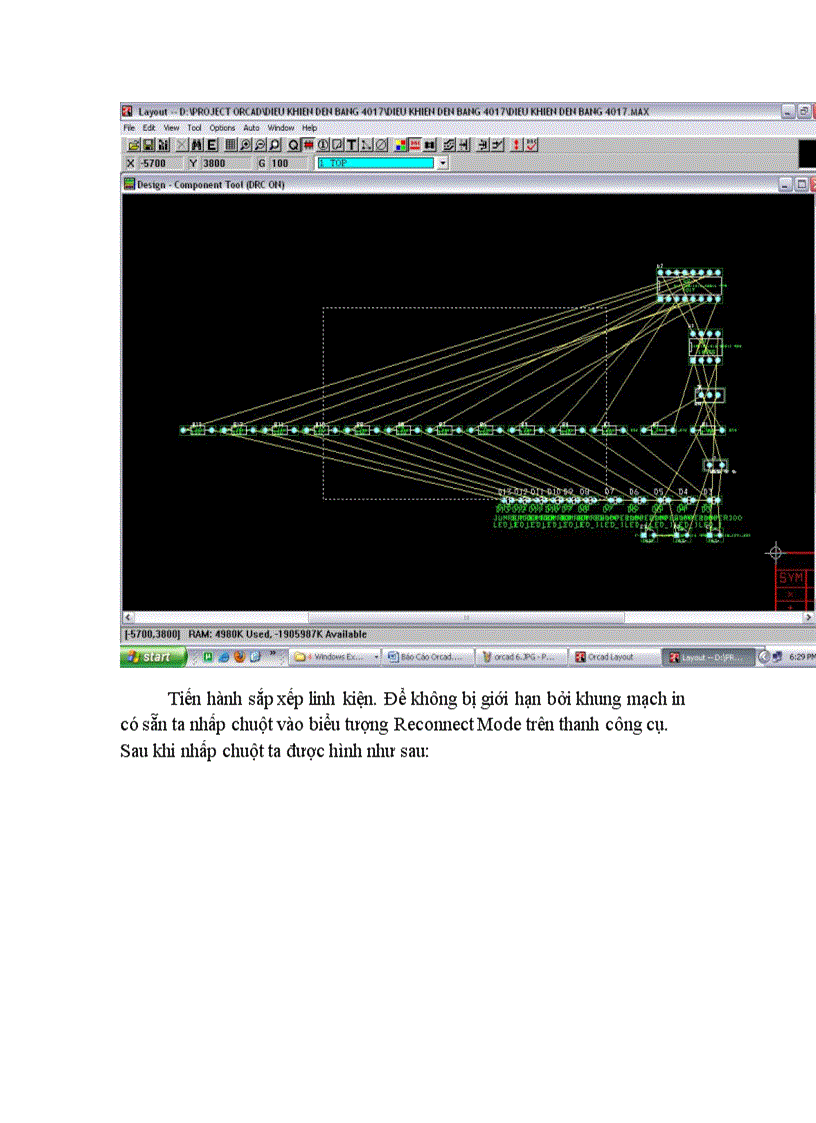 image for page Thiết kế sơ đồ nguyên lý và mach in cho Mạch điều khiển đèn chạy dùng 4017 bằng phần mềm Orcad 9 2