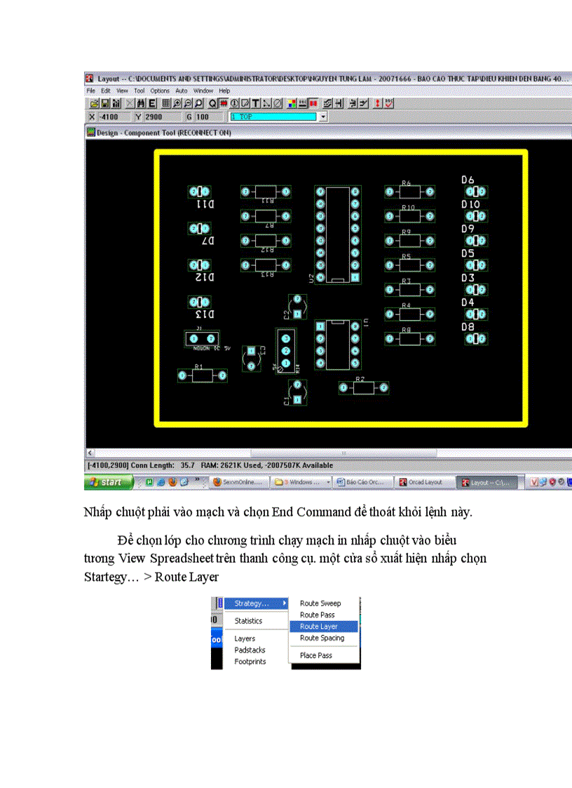 image for page Thiết kế sơ đồ nguyên lý và mach in cho Mạch điều khiển đèn chạy dùng 4017 bằng phần mềm Orcad 9 2