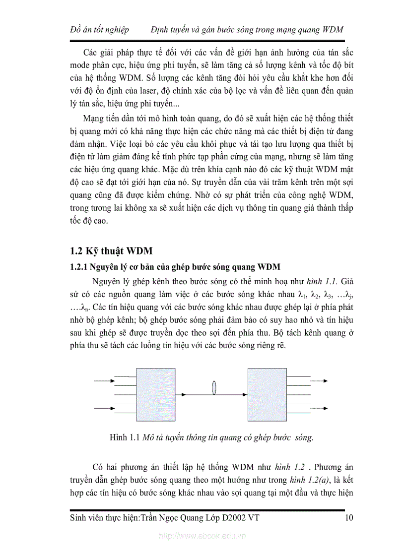 image for page Định tuyến và gán bước sóng trong mạng quang WDM