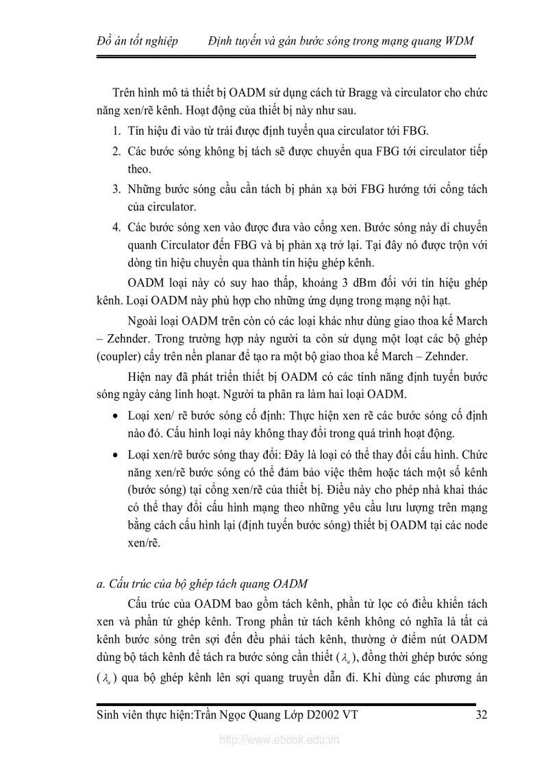 image for page Định tuyến và gán bước sóng trong mạng quang WDM