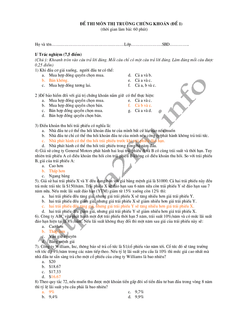 image for page Tài liệu trắc nghiệm thị trường chứng khoán