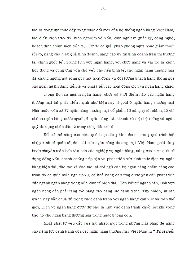 image for page Luận văn tốt nghiệp phát triển các dịch vụ ngân hàng thương mại việt nam trong thời kỳ hội nhập kinh tế