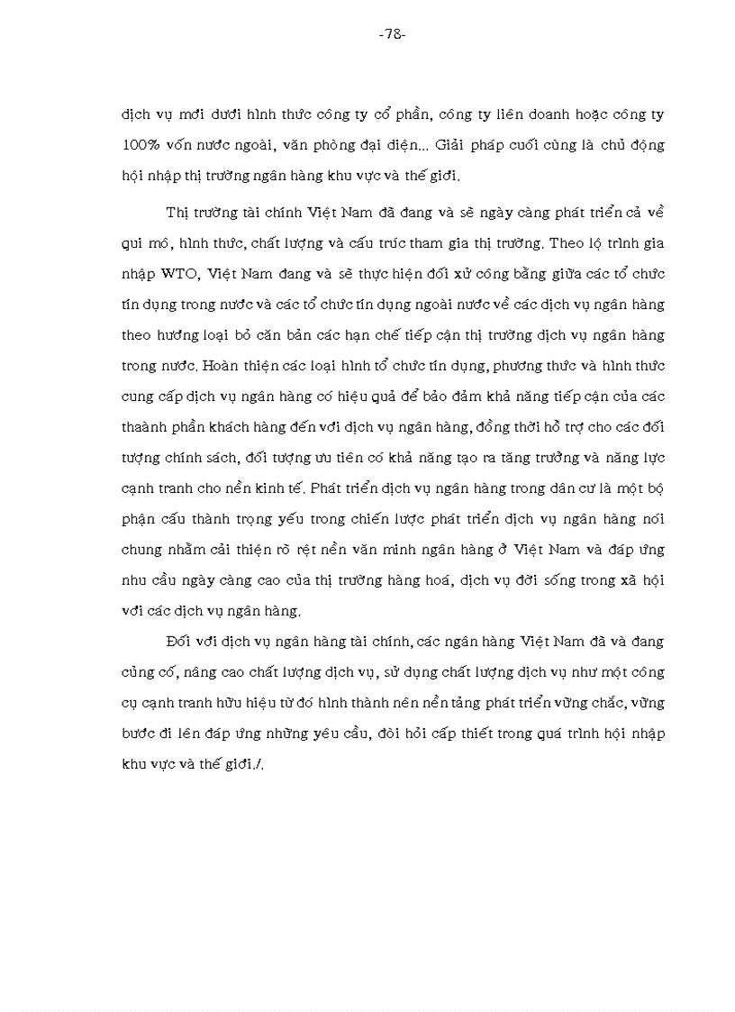image for page Luận văn tốt nghiệp phát triển các dịch vụ ngân hàng thương mại việt nam trong thời kỳ hội nhập kinh tế