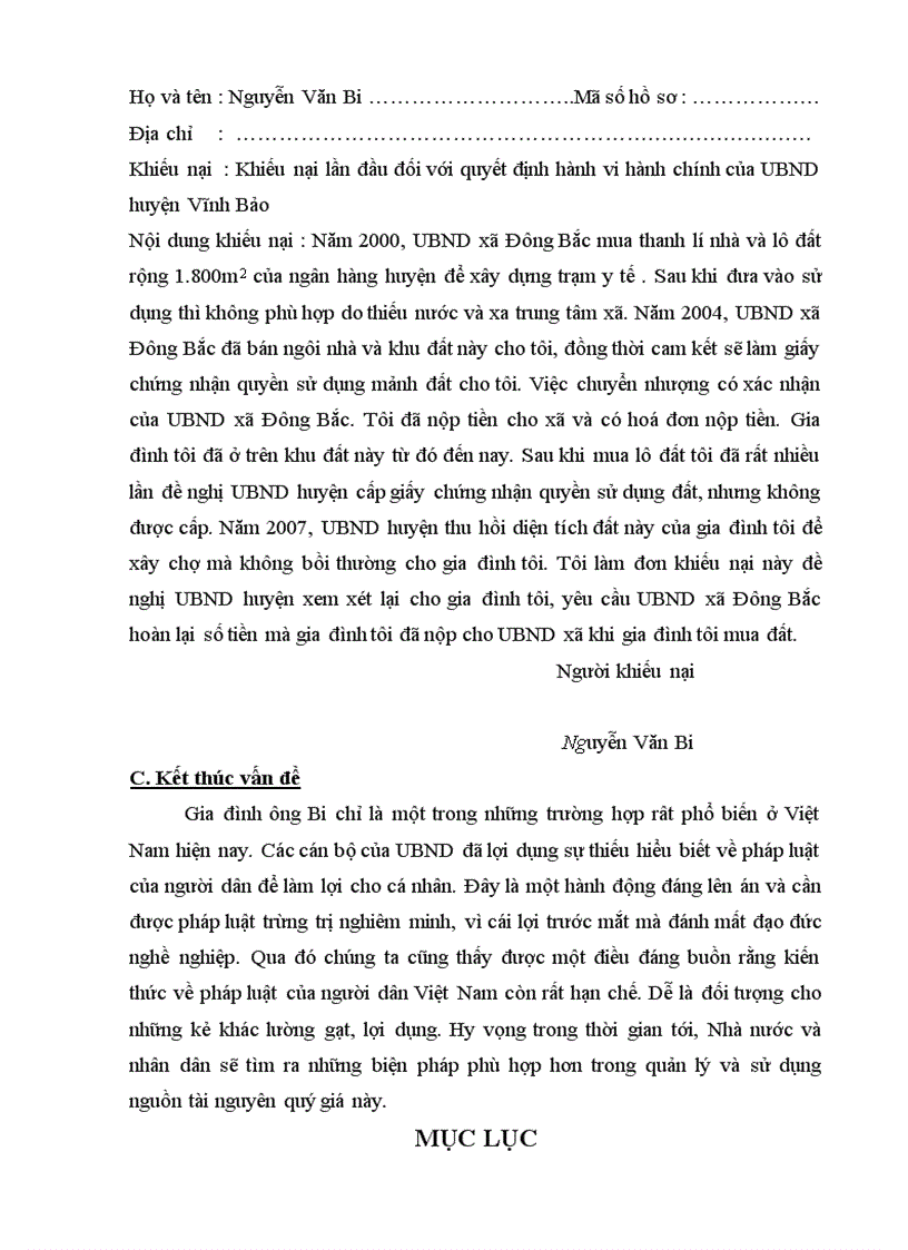 image for page Bài tập lớn học kỳ luật đất đai