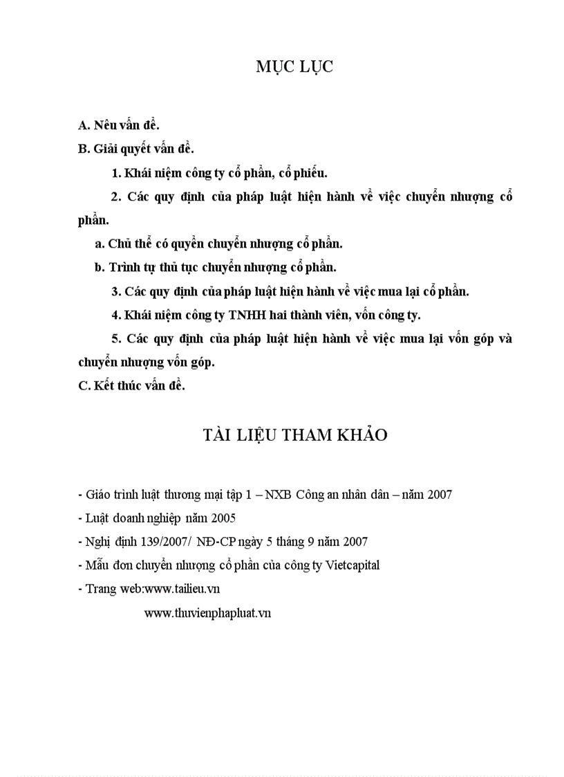 image for page Quy định của pháp luật hiện hành về chuyển phần vốn góp và cổ phần trong các công ty