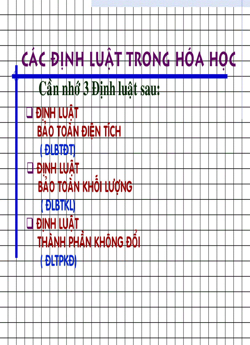 3 định luật hóa học