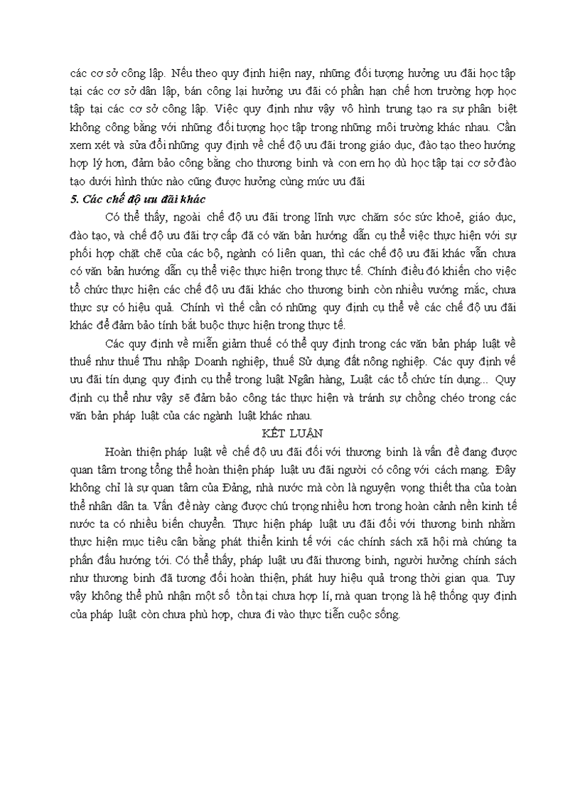 image for page Chế độ ưu đãi đối với thương binh và thực tiễn thực hiện