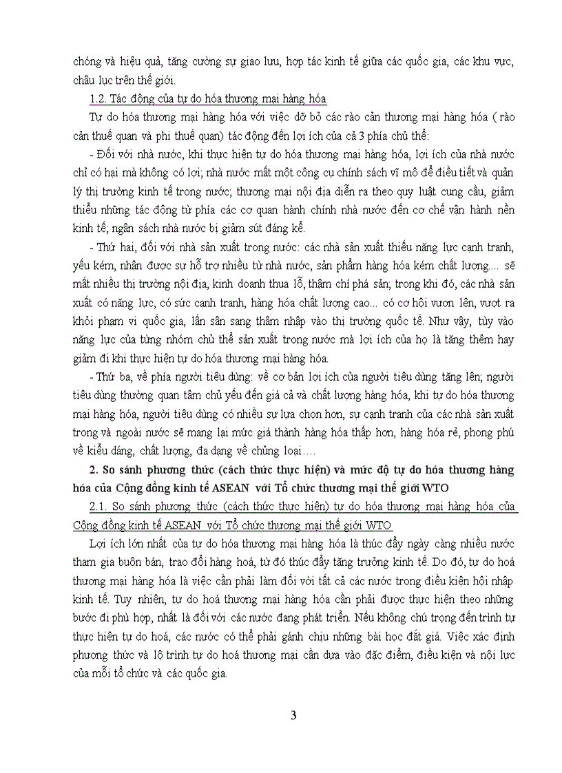image for page So sánh phương thức cách thức thực hiện và mức độ tự do hóa thương mại hàng hóa của Cộng đồng kinh tế ASEAN với Tổ chức thương mại thế giới WTO
