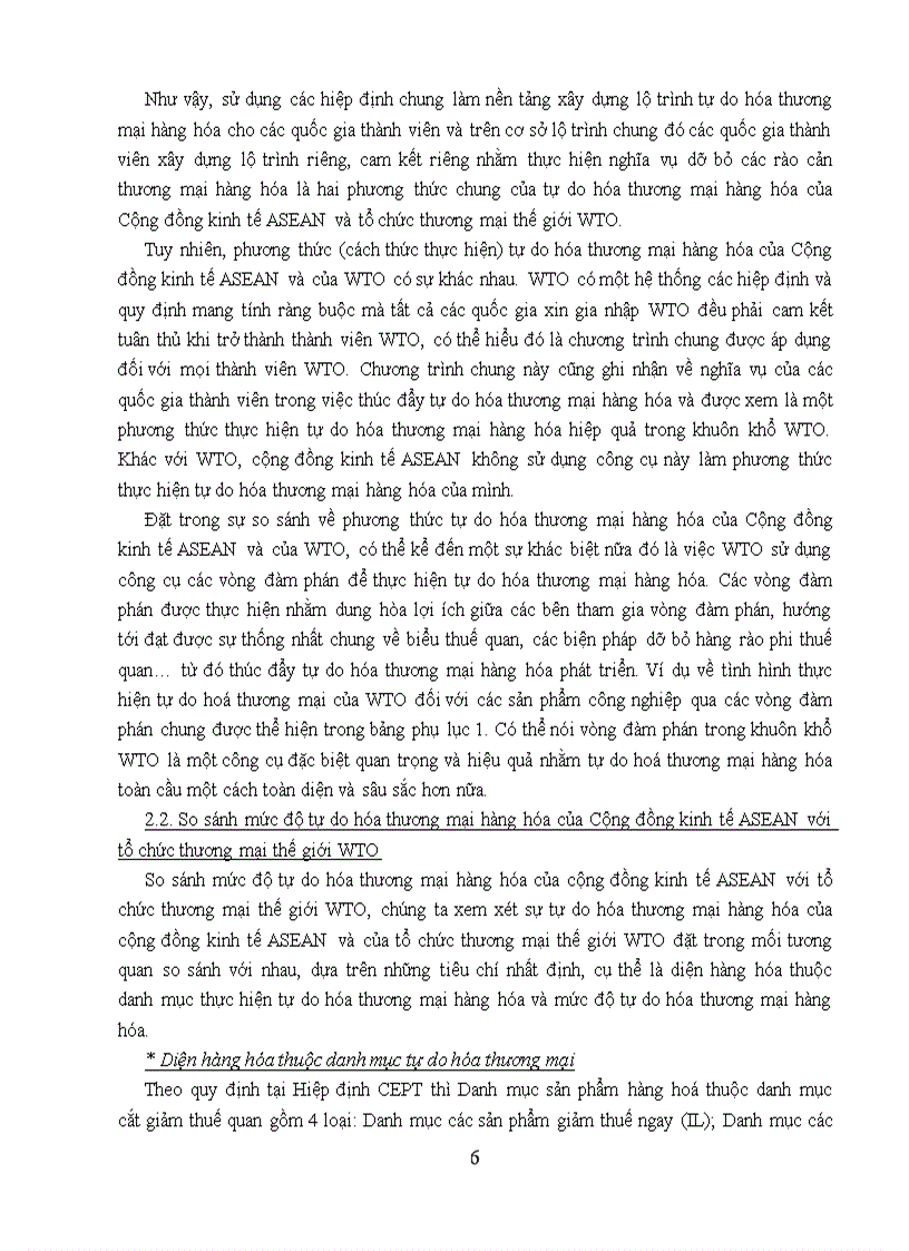 image for page So sánh phương thức cách thức thực hiện và mức độ tự do hóa thương mại hàng hóa của Cộng đồng kinh tế ASEAN với Tổ chức thương mại thế giới WTO
