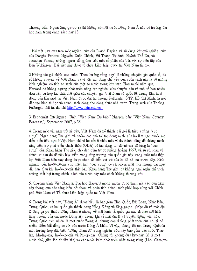 image for page Harvard University Report About Vietnam Economic