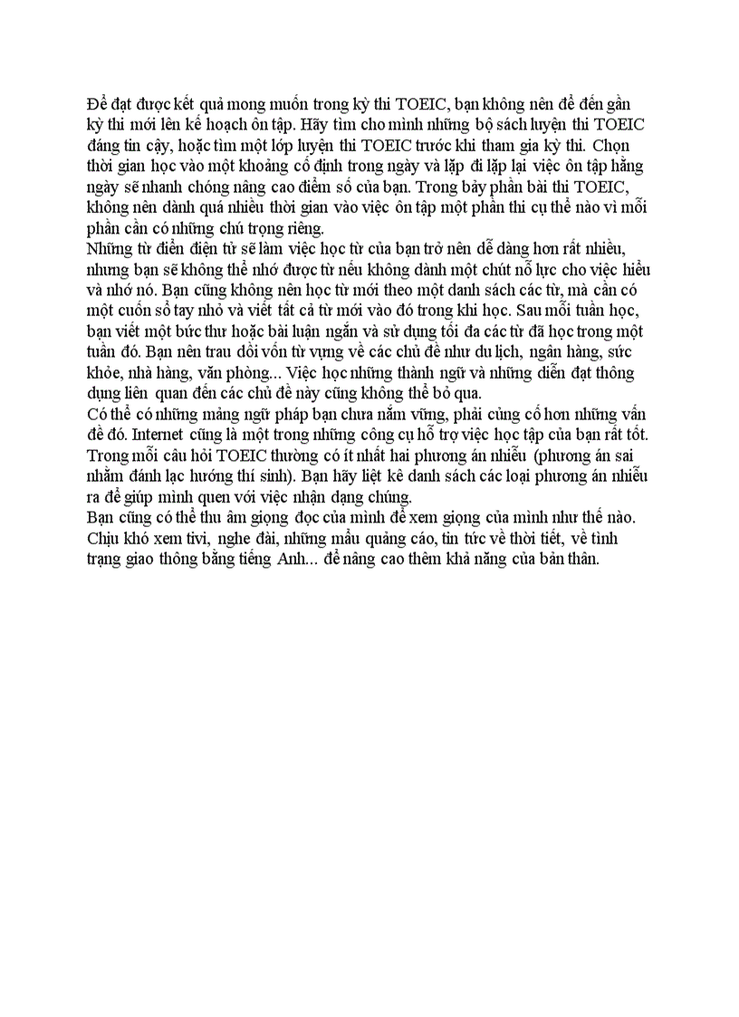 image for page Tài liệu 20 cách học TOEIC hiệu quả và những trang web tiếng anh có uy tín