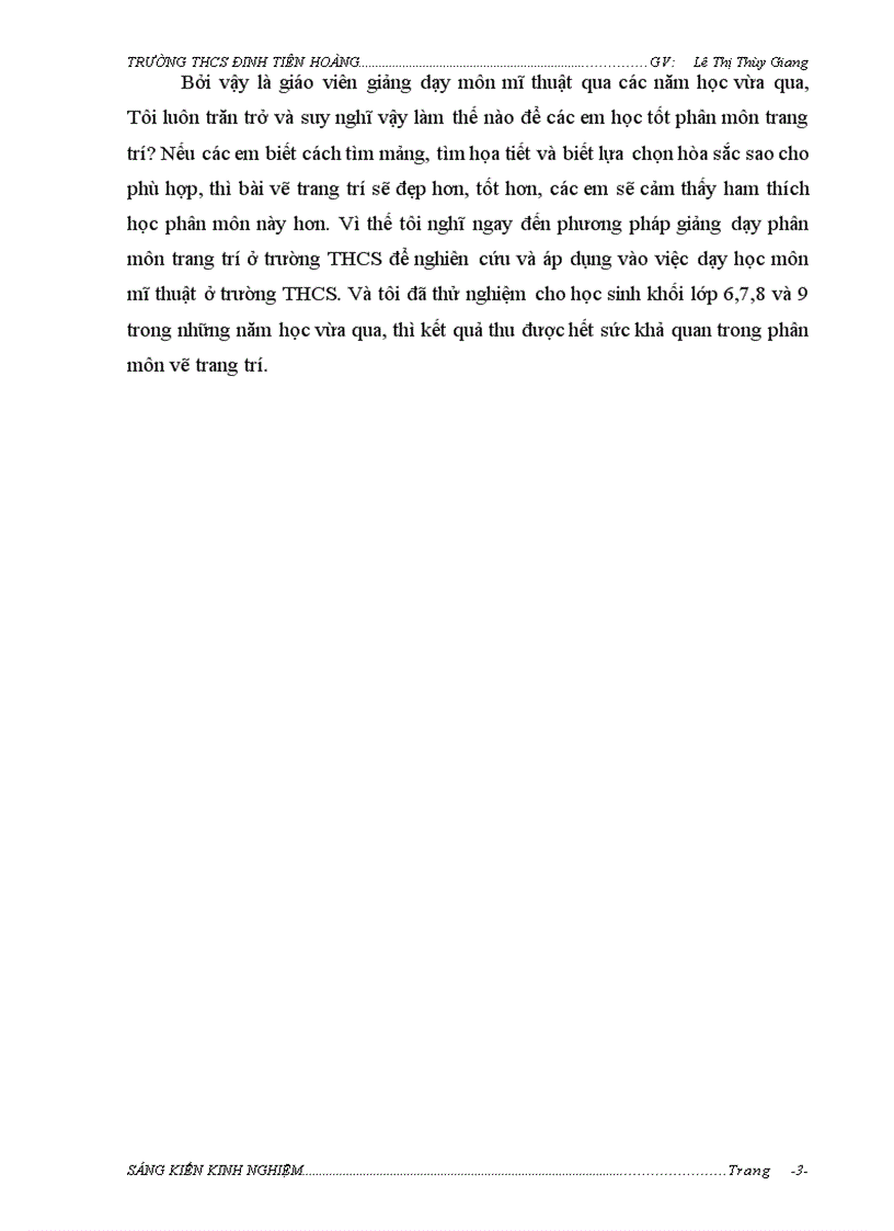 image for page Phương pháp dạy phân môn trang trí ở trường trung học cơ sở