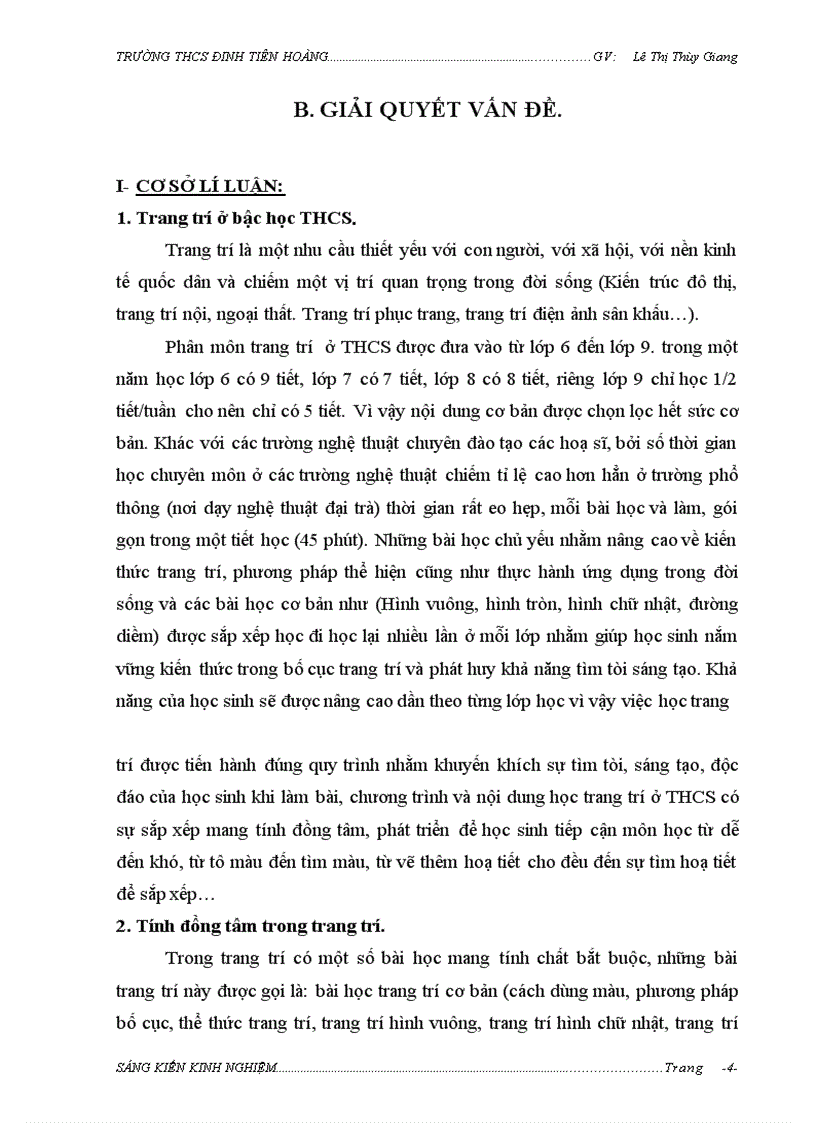 image for page Phương pháp dạy phân môn trang trí ở trường trung học cơ sở