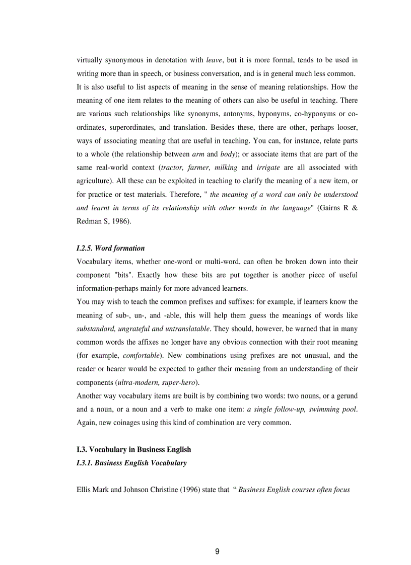 image for page A case study on common problems in learning business english vocabualry in the book business basics faced by the 1st year students at vietnam university of commerce and some suggested solutions