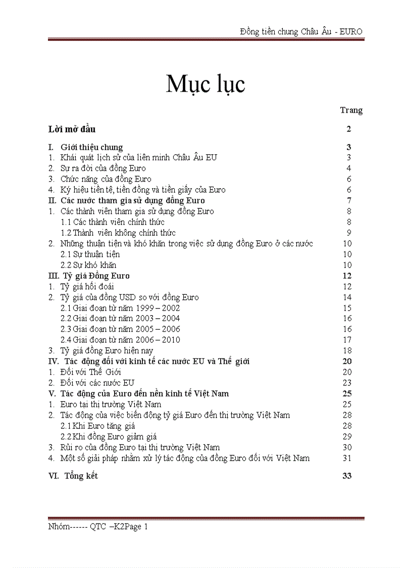 image for page Nghiên cứu tình hình biến động của Euro và những ảnh hưởng của nó